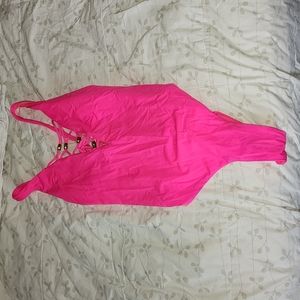 Neon Pink Swimsuit Worn 1x